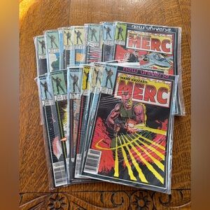 Vintage complete 13 issue Marvel Mark Hazzard: Merc Comic set